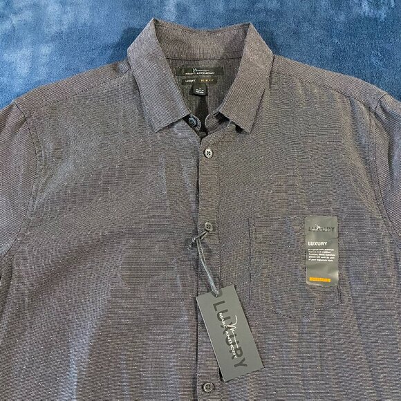 Men's Marc Anthony Luxury + Slim-Fit Linen Blend Button Front Shirt - Picture 1 of 3